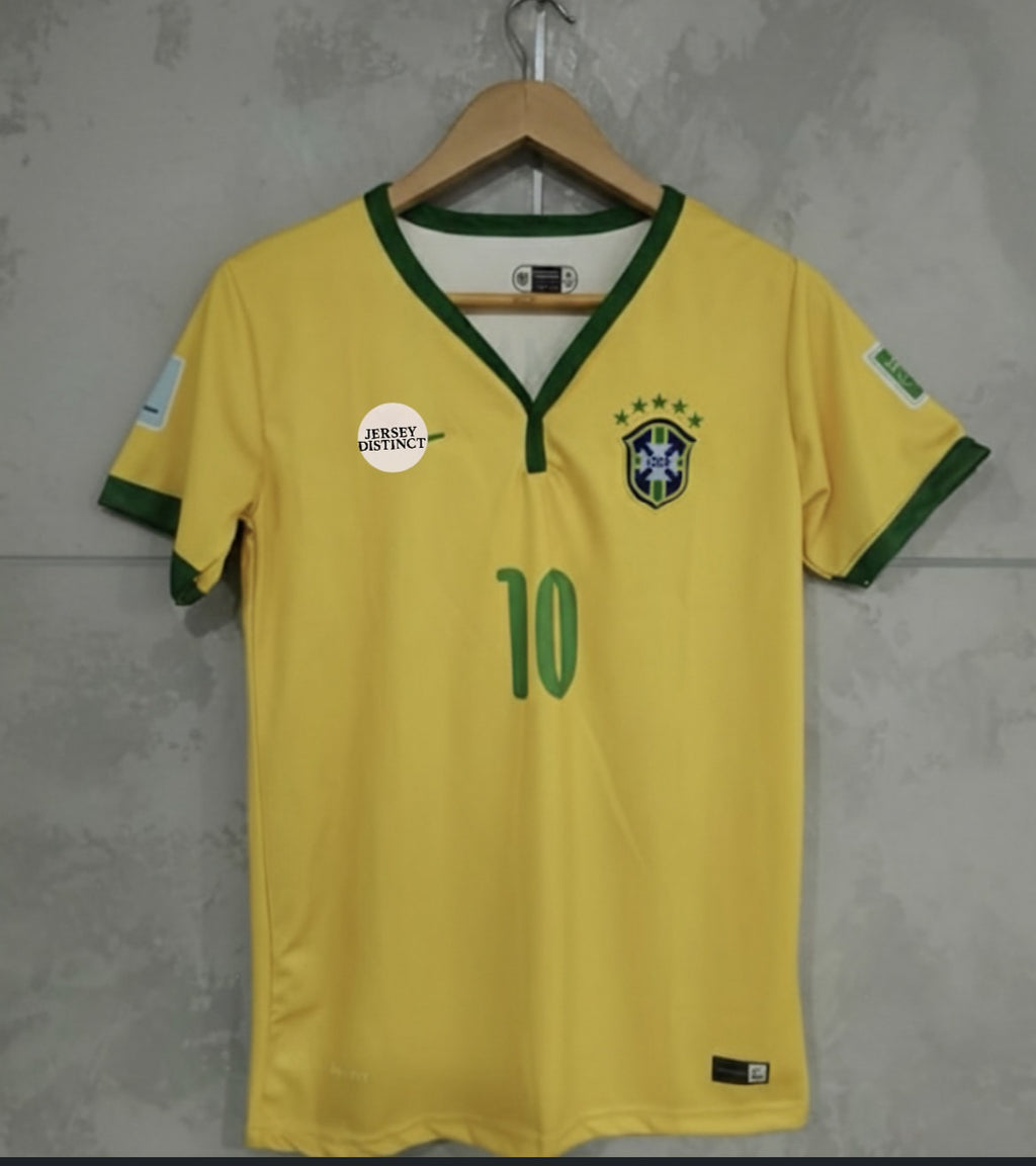 NEYMAR 2014 WORLD CUP PREMIUM QUALITY EMBRIODERY JERSEY
