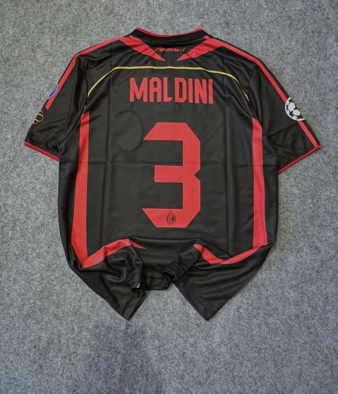 AC MALDINI AWAY JERSEY  EMBRIODERY LOGOS