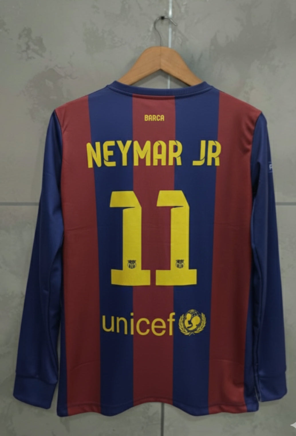 BARCA NEYMAR ROUND FULL SLEEVE PREMIUM QUALITY EMBRIODERY JERSEY