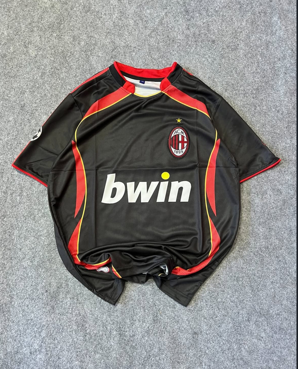 AC MILAN MALDINI BLACK EMBRIODERY