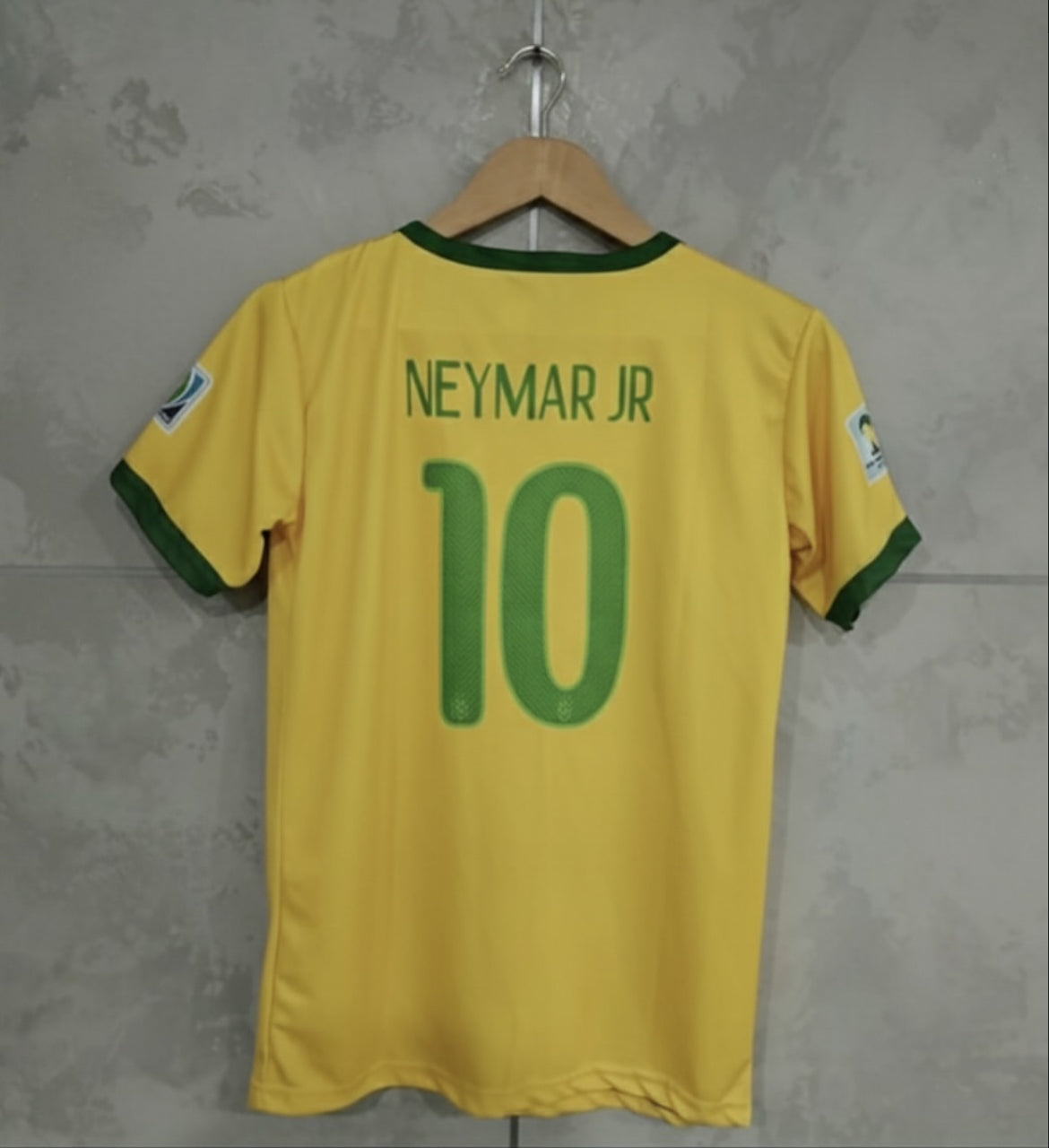 NEYMAR 2014 WORLD CUP PREMIUM QUALITY EMBRIODERY JERSEY